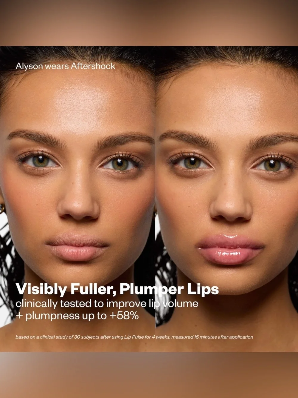 KOSAS Lip Pulse Glassy Lip Plumper Gloss Aura Flare clear with iridescent pink